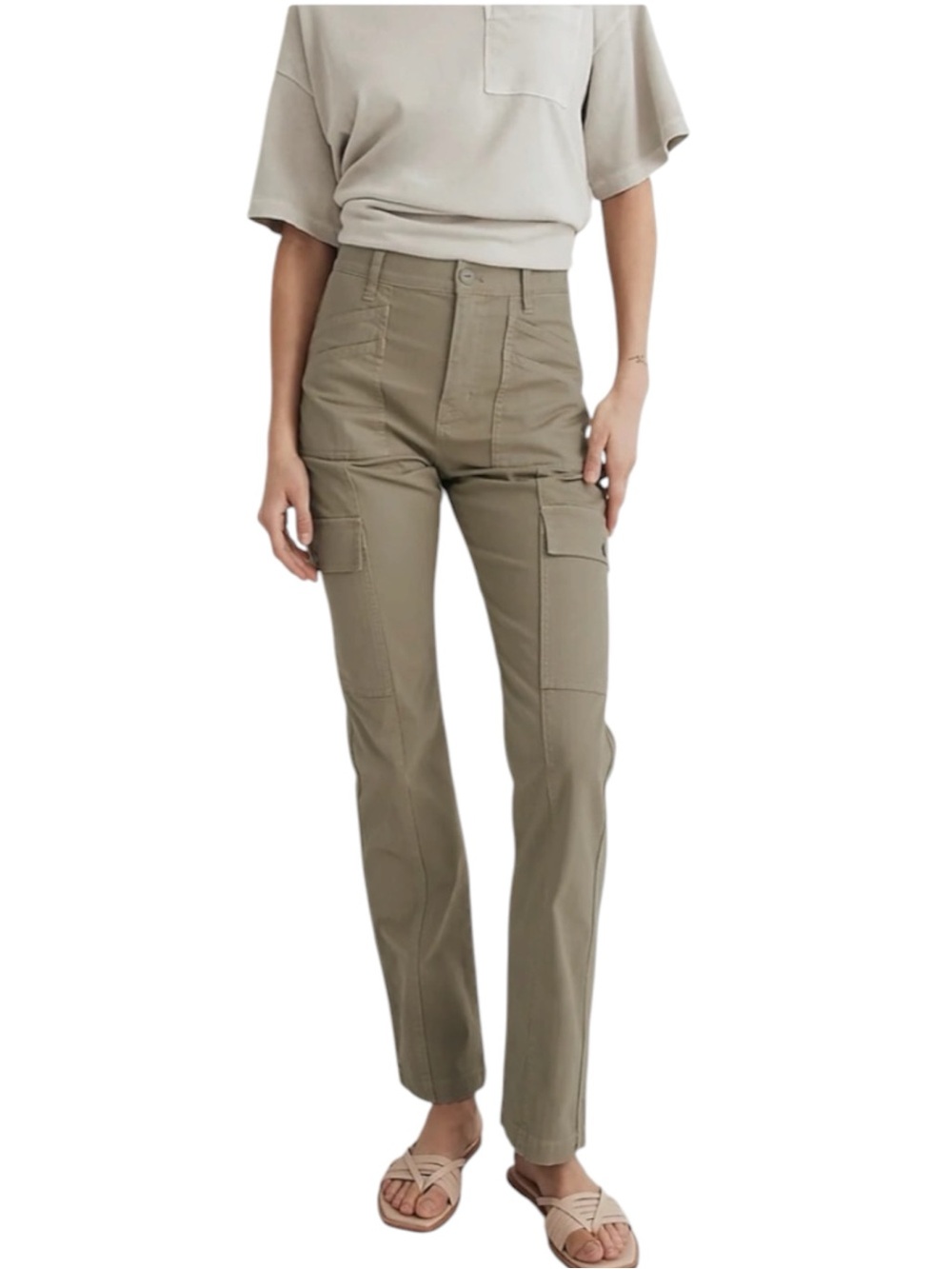 Madewell 90s Straight Cargo Utility Pants Size 26 High Rise NN411